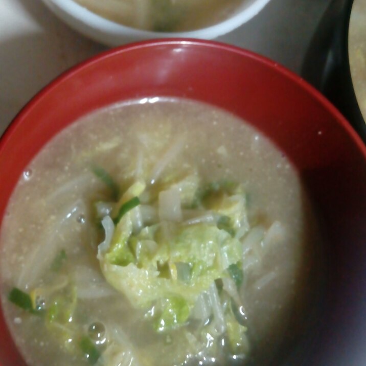 もやしと白菜の中華スープ煮